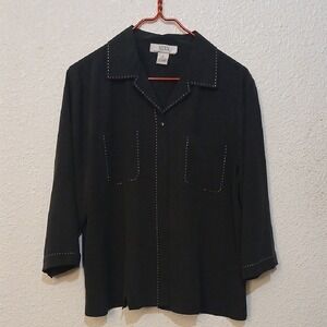 "Make Offer" Nexx Women's Black Button-up Shirt XL